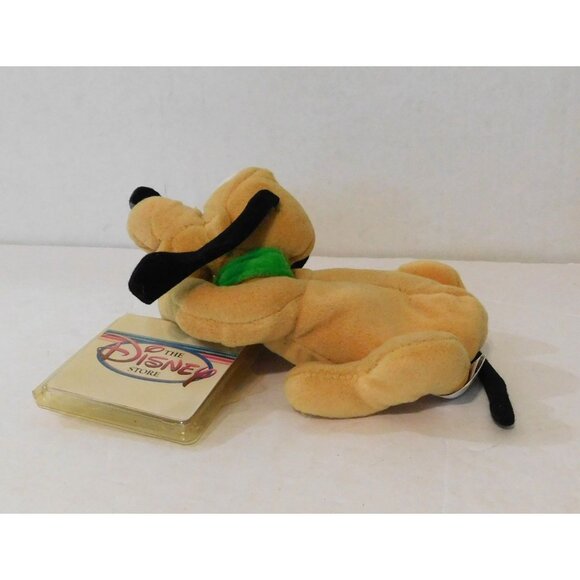 Disney Store Pluto Mini Bean Bag Plush 9" Stuffed Toy Tan Brown Dog - Picture 4 of 6